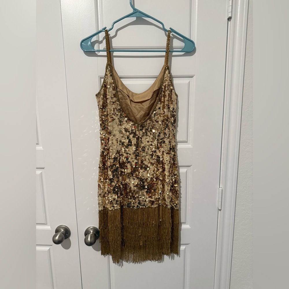 Vintage Sequin Beaded Flapper Dress Size Small - Picture 2 of 4